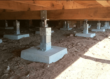 LevelMaster 90mm house stumps installed
