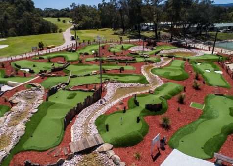 Mini Golf Creations the Vines Golf Resort mini golf course construction in daylight overview
